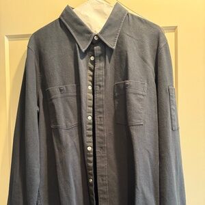 Kit and Ace BLACK Heavy long sleeve shirt with arm pocket & black ribbon tape